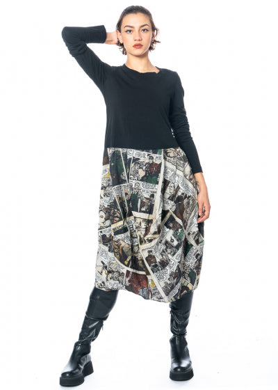 Rundholz Comic Print Balloon Dress