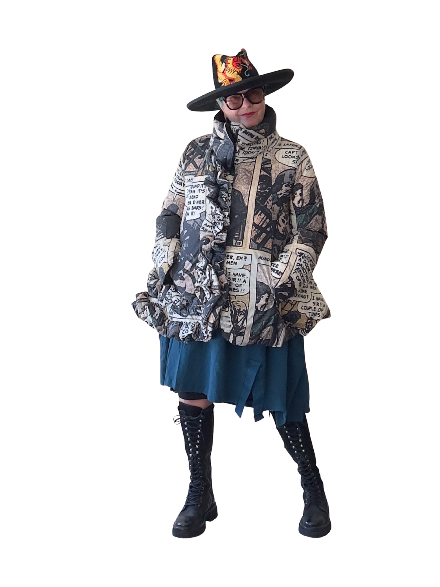 Rundholz Comic Print Puffer Jacket - Last One!