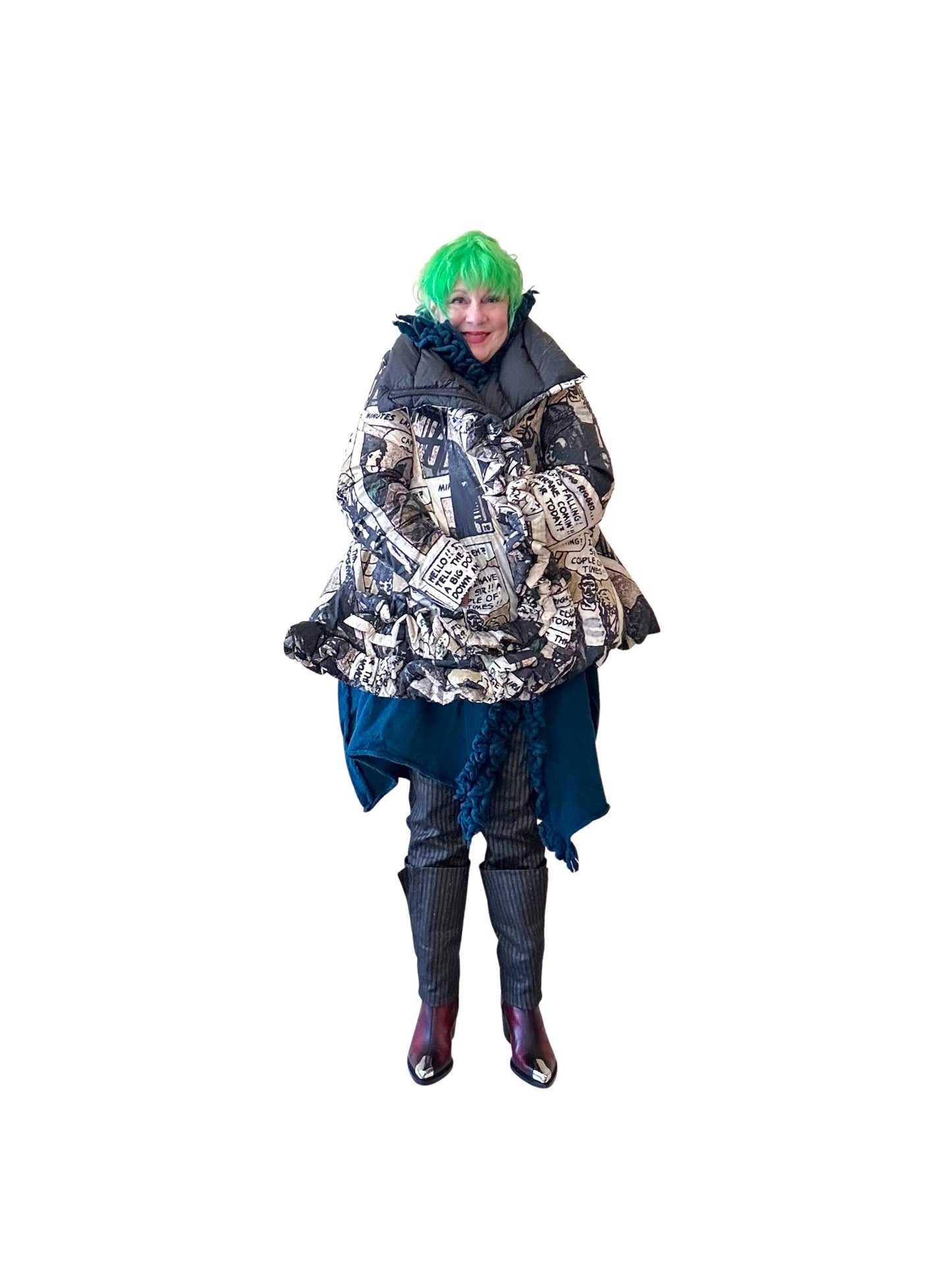 Rundholz Comic Print Puffer Jacket - Last One!