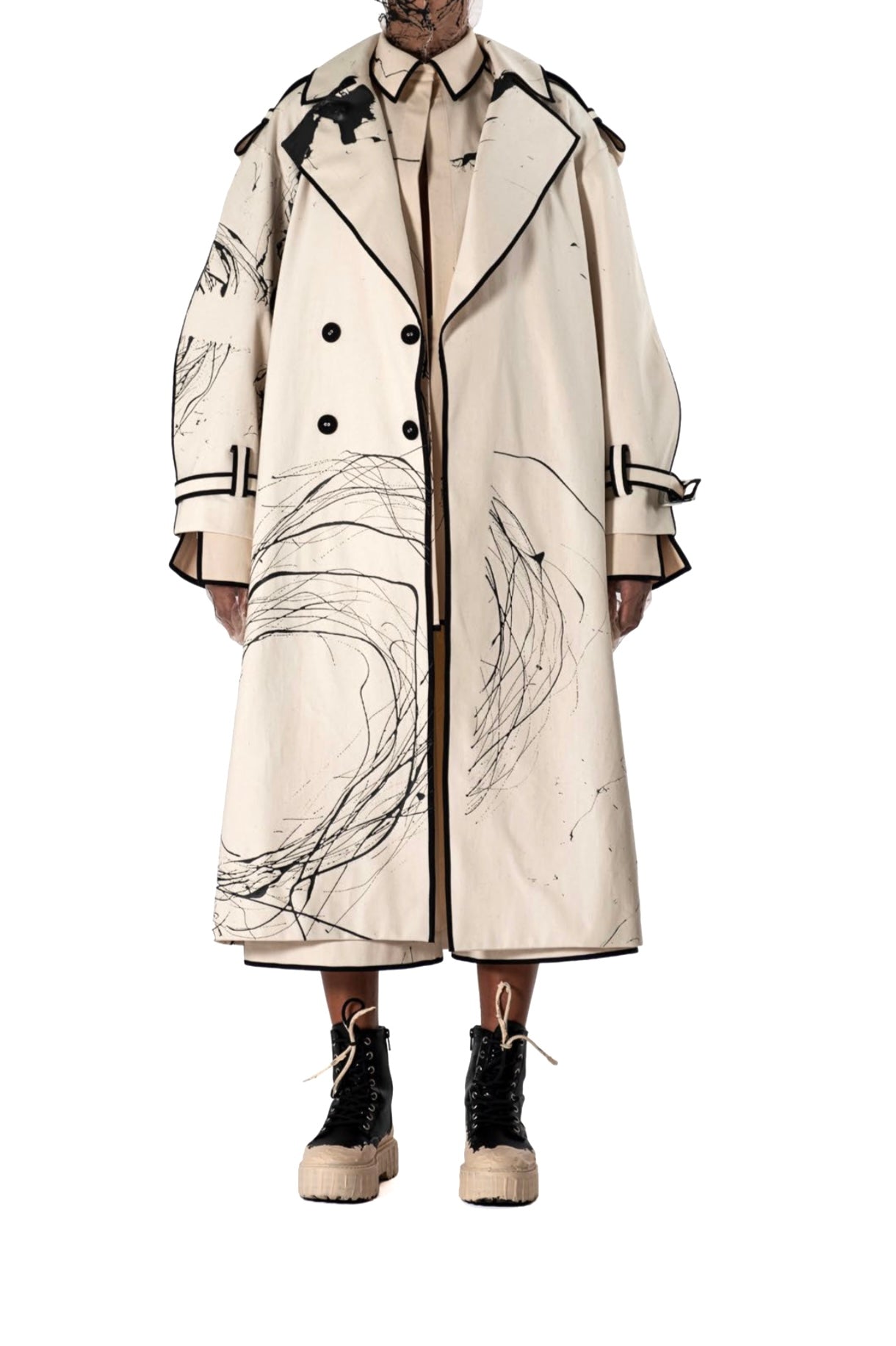 Armine Ohanyan Painted Trench Coat - Last One!