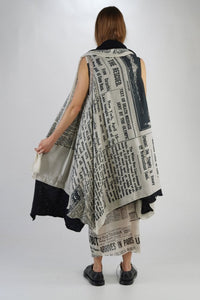 News Print Headlines Vest