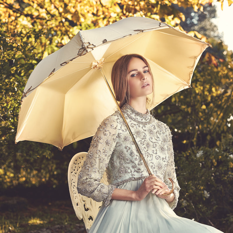 Pasotti Ivory and Gold Umbrella