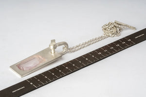 Plate Necklace with Kunzite