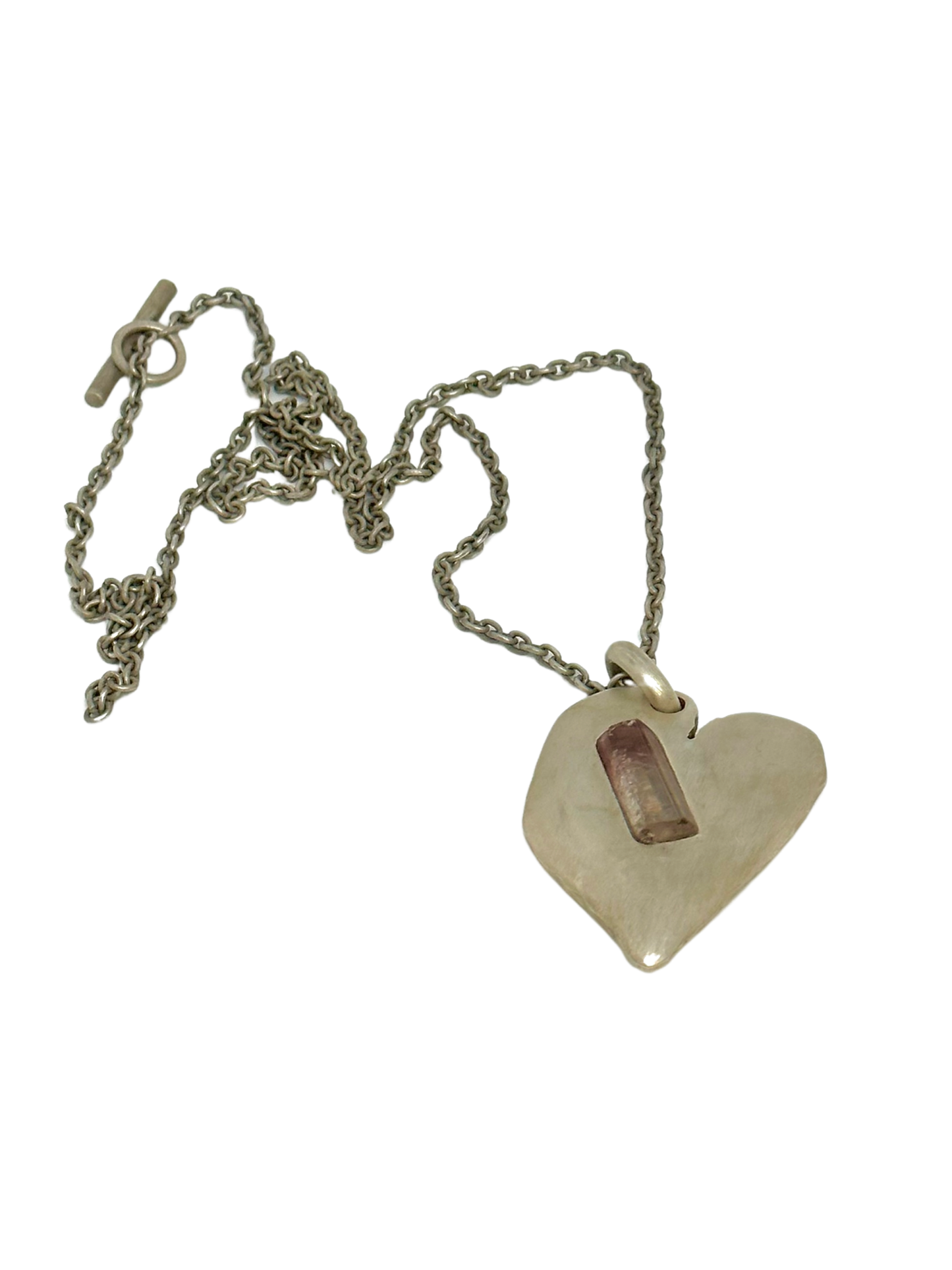 Parts of 4 Dirty Sterling Heart Necklace