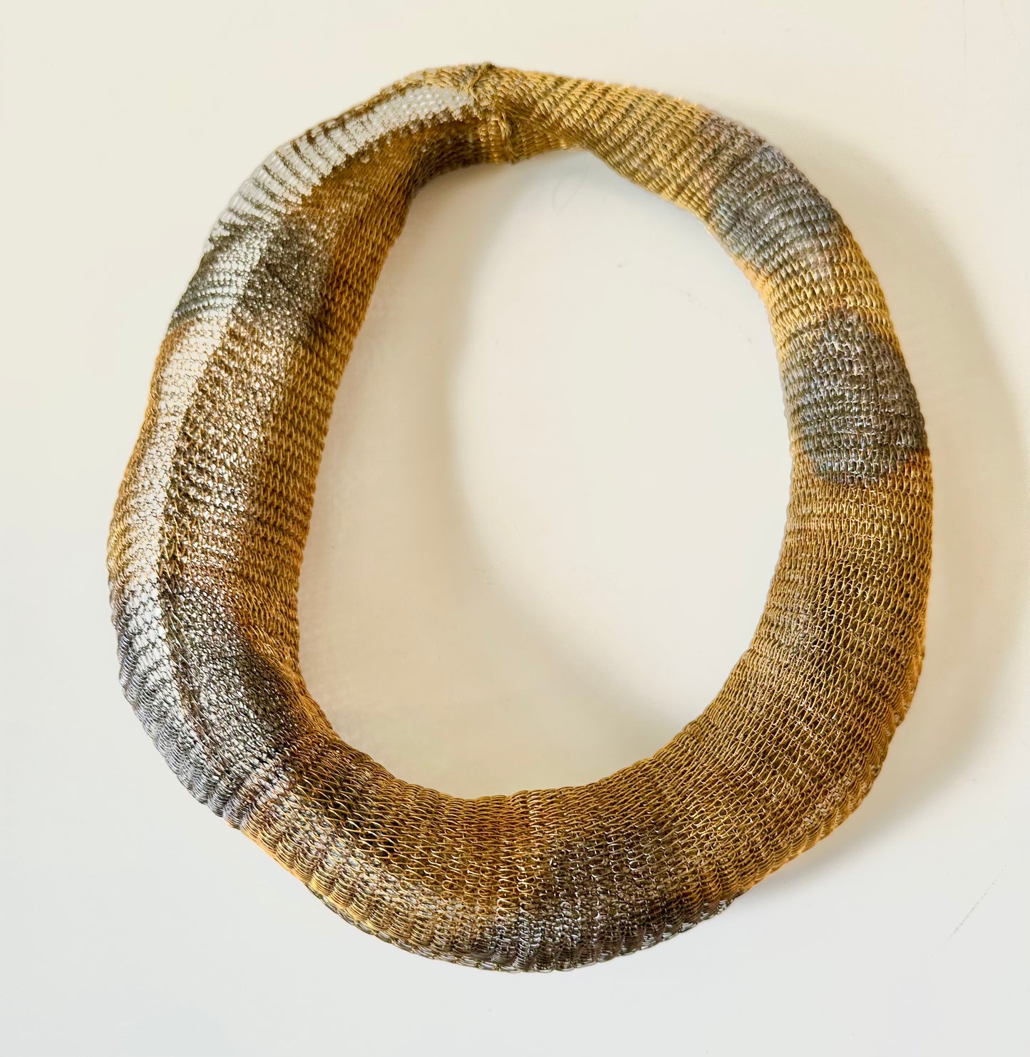 Milena Zu Oxidized Brass and Silver Collar