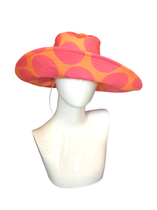 Romer Millinery Orange/Pink Dots Hat