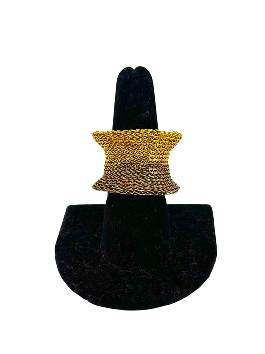 Milena Zu Oxidized Plated Gold Ring