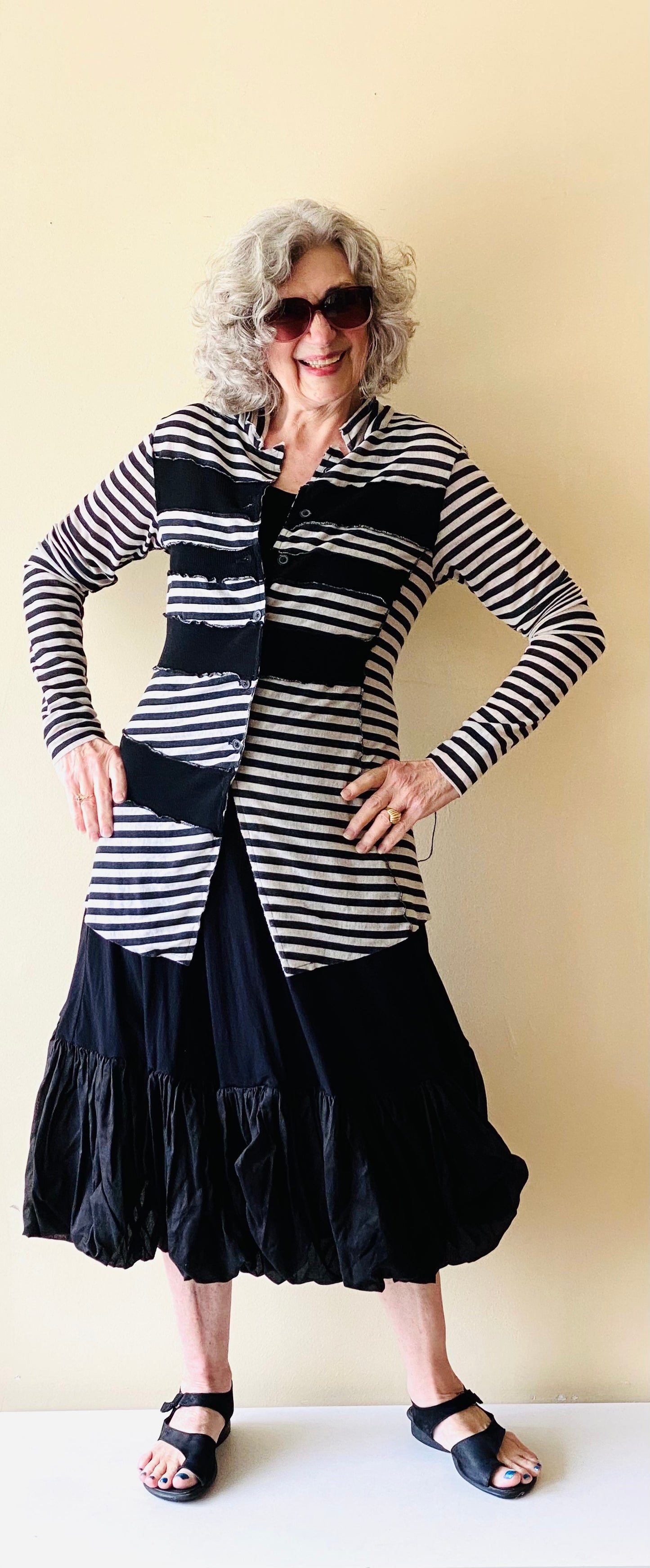 Rundholz Black and Oat Stripe Sweater